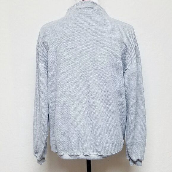 VINTAGE 80s Baxter & Wells Fall Gray Sweatshirt M - Picture 6 of 9